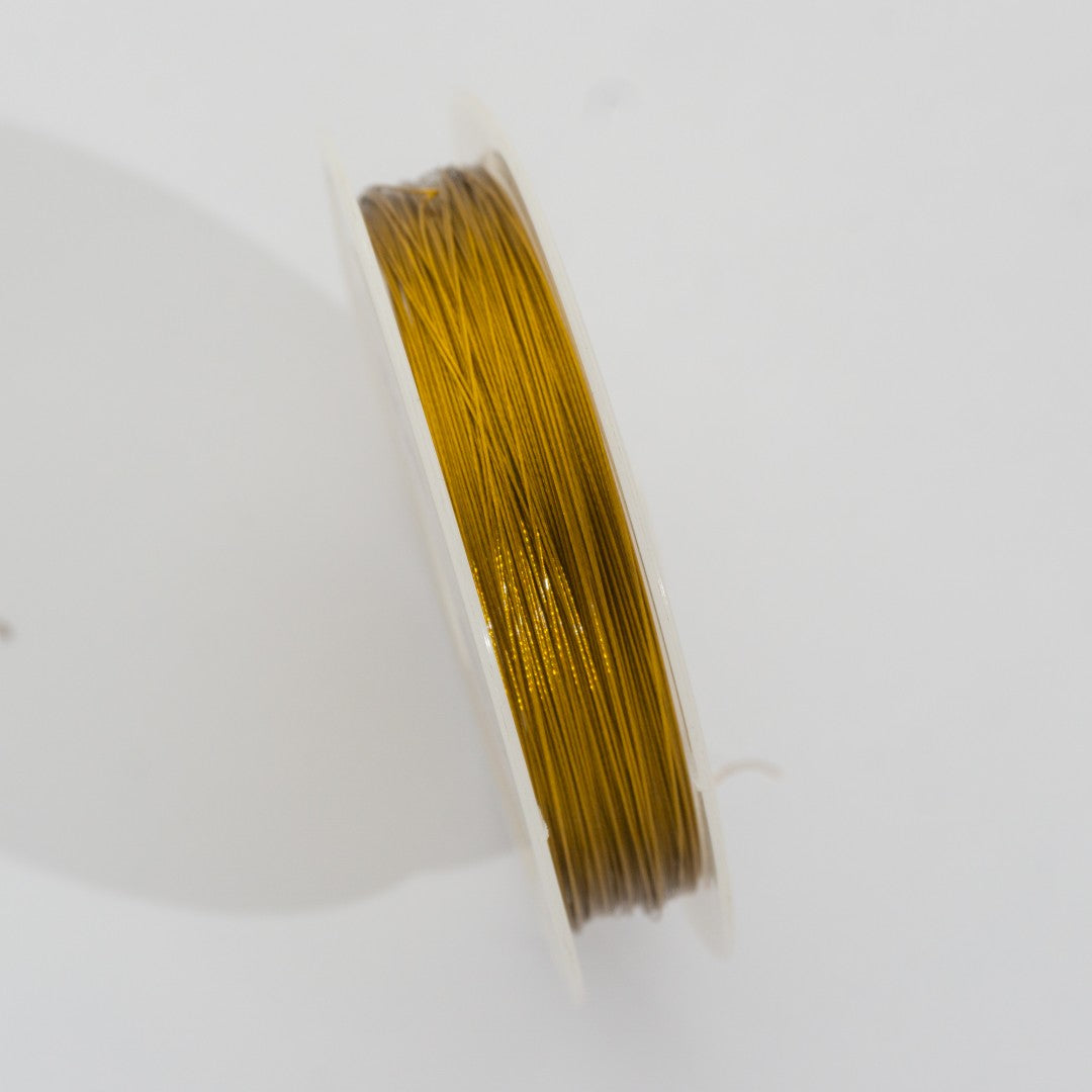 (25meter) Beading Wire DIY Craft Stainless Steel PVD Gold Plated Kawat Manik Anti Karat Hypoallergenic