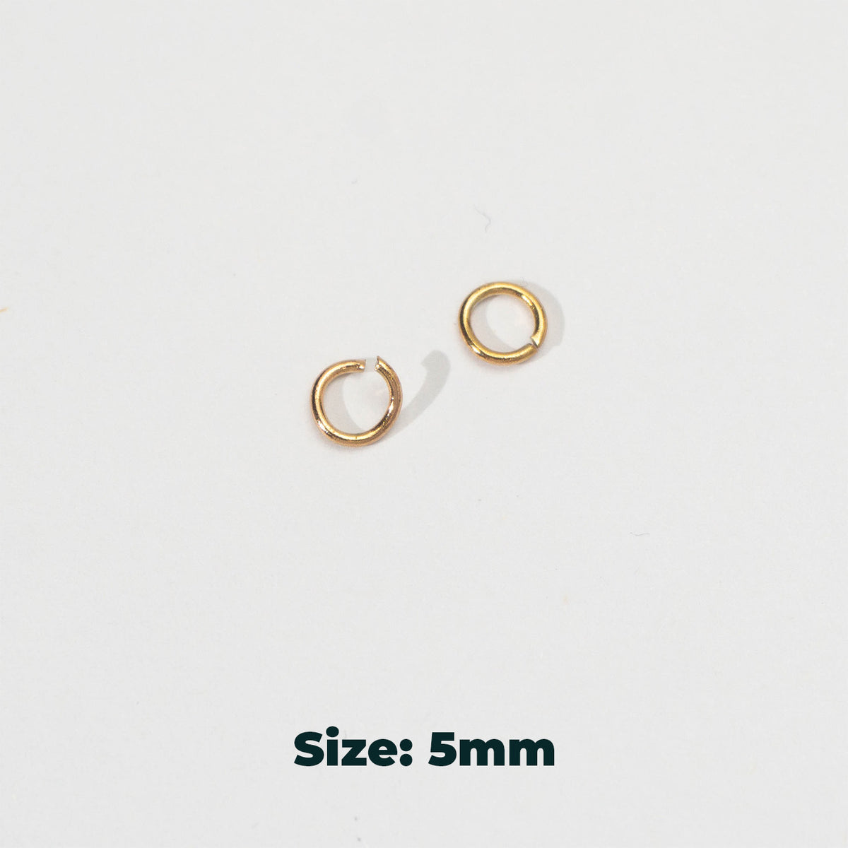 (20 pcs) 5mm Jump Ring O DIY Stainless Steel PVD Gold Plated Ring O bulat Hypoallergenic