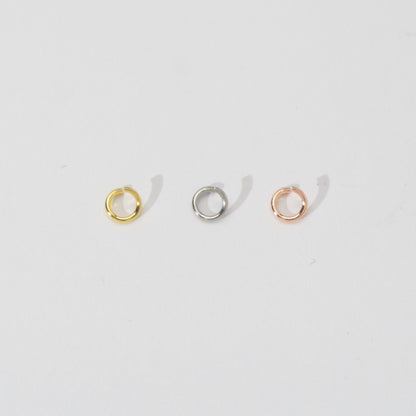 (20 pcs) 5mm Jump Ring O DIY Stainless Steel Gold Plating Ring O bulat Hypoallergenic