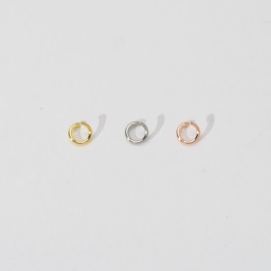 (20 pcs) 5mm Jump Ring O DIY Stainless Steel Gold Plating Ring O bulat Hypoallergenic