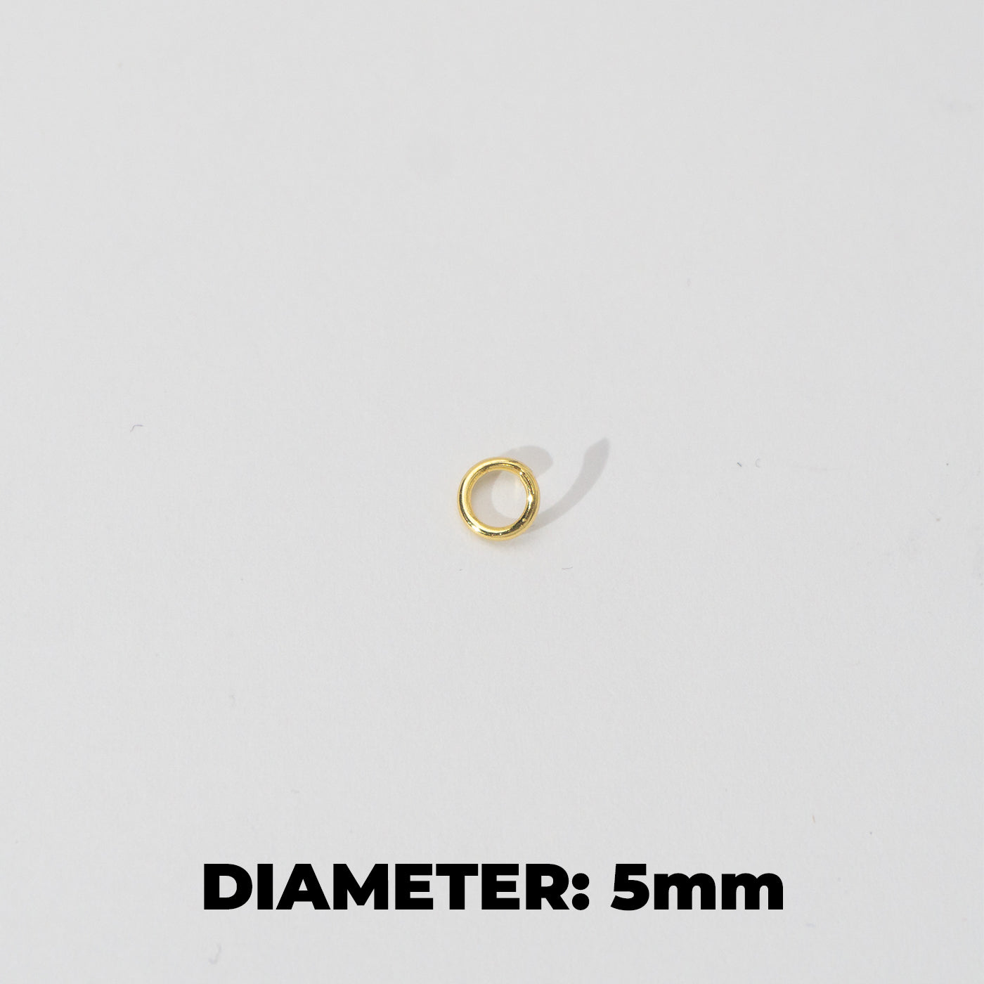 (20 pcs) 5mm Jump Ring O DIY Stainless Steel Gold Plating Ring O bulat Hypoallergenic