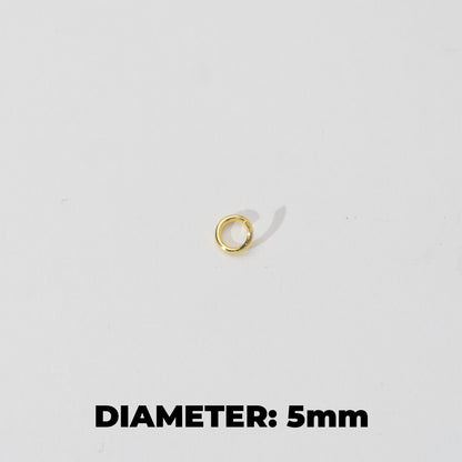 (20 pcs) 5mm Jump Ring O DIY Stainless Steel Gold Plating Ring O bulat Hypoallergenic
