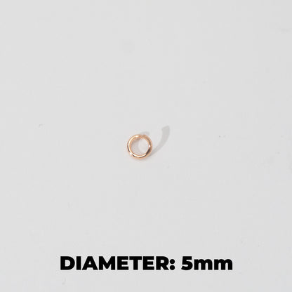 (20 pcs) 5mm Jump Ring O DIY Stainless Steel Gold Plating Ring O bulat Hypoallergenic
