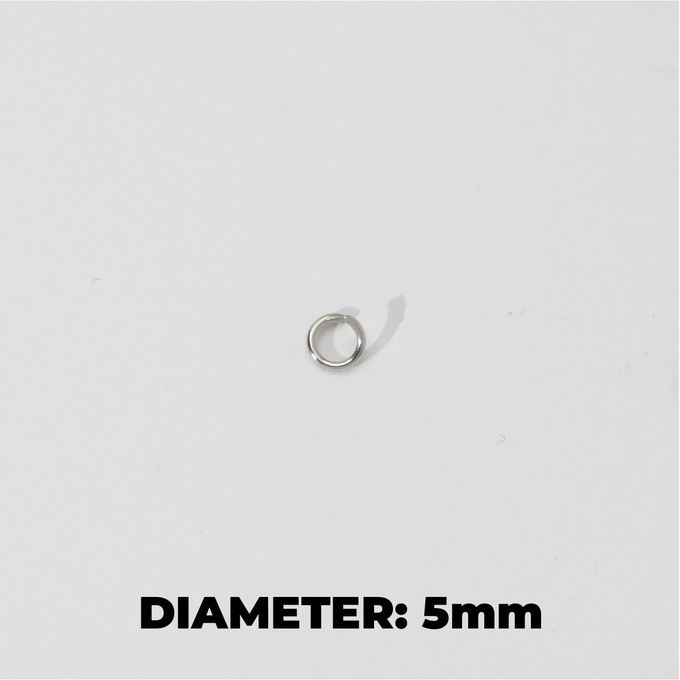 (20 pcs) 5mm Jump Ring O DIY Stainless Steel Gold Plating Ring O bulat Hypoallergenic