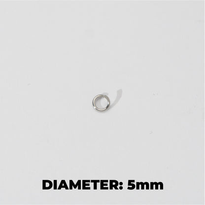 (20 pcs) 5mm Jump Ring O DIY Stainless Steel Gold Plating Ring O bulat Hypoallergenic