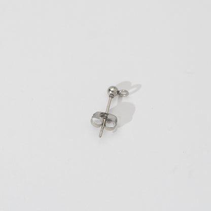 (5 Pair) 3mm Simple Plain Round Half Stud Earrings DIY Stainless Steel PVD Gold Plated Paku Anting Tusuk Setengah Jadi Hypoallergenic