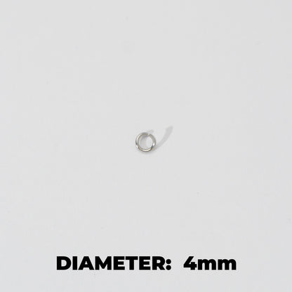 (20 pcs) 4mm Jump Ring O DIY Stainless Steel Gold Plating Ring O bulat Hypoallergenic