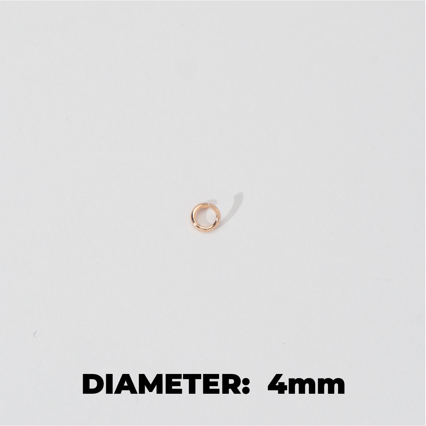 (20 pcs) 4mm Jump Ring O DIY Stainless Steel Gold Plating Ring O bulat Hypoallergenic