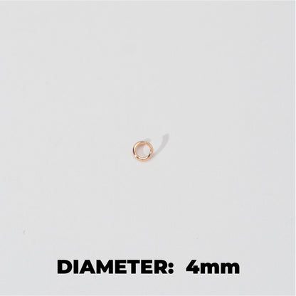 (20 pcs) 4mm Jump Ring O DIY Stainless Steel Gold Plating Ring O bulat Hypoallergenic