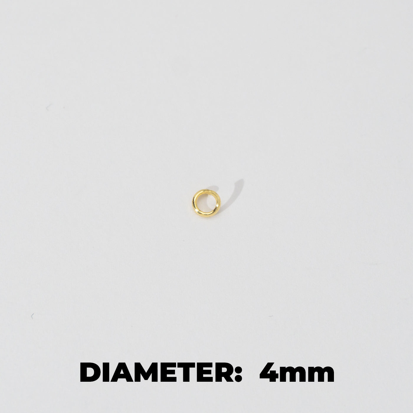 (20 pcs) 4mm Jump Ring O DIY Stainless Steel Gold Plating Ring O bulat Hypoallergenic