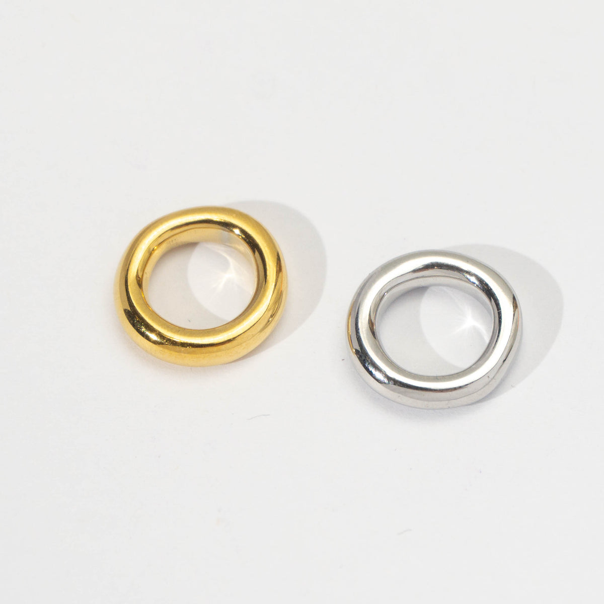 (14mm) Round Bead Spacer Stainless Steel PVD Gold Plated Liontin Spacer Hypoallergenic