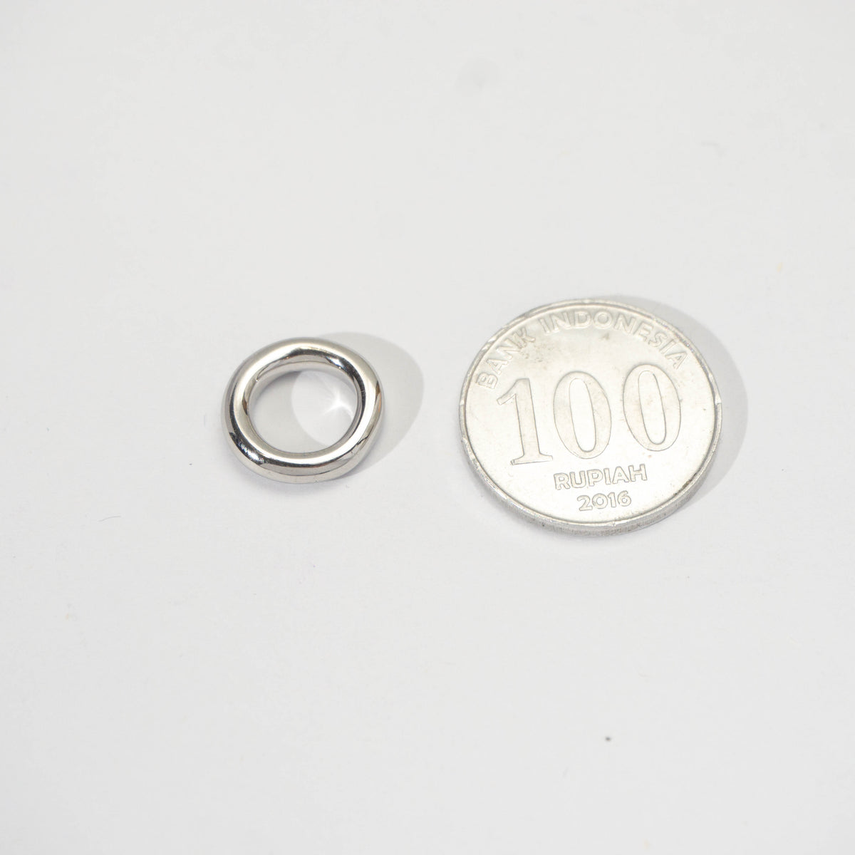 (14mm) Round Bead Spacer Stainless Steel PVD Gold Plated Liontin Spacer Hypoallergenic