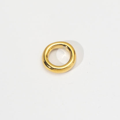 (14mm) Round Bead Spacer Stainless Steel PVD Gold Plated Liontin Spacer Hypoallergenic