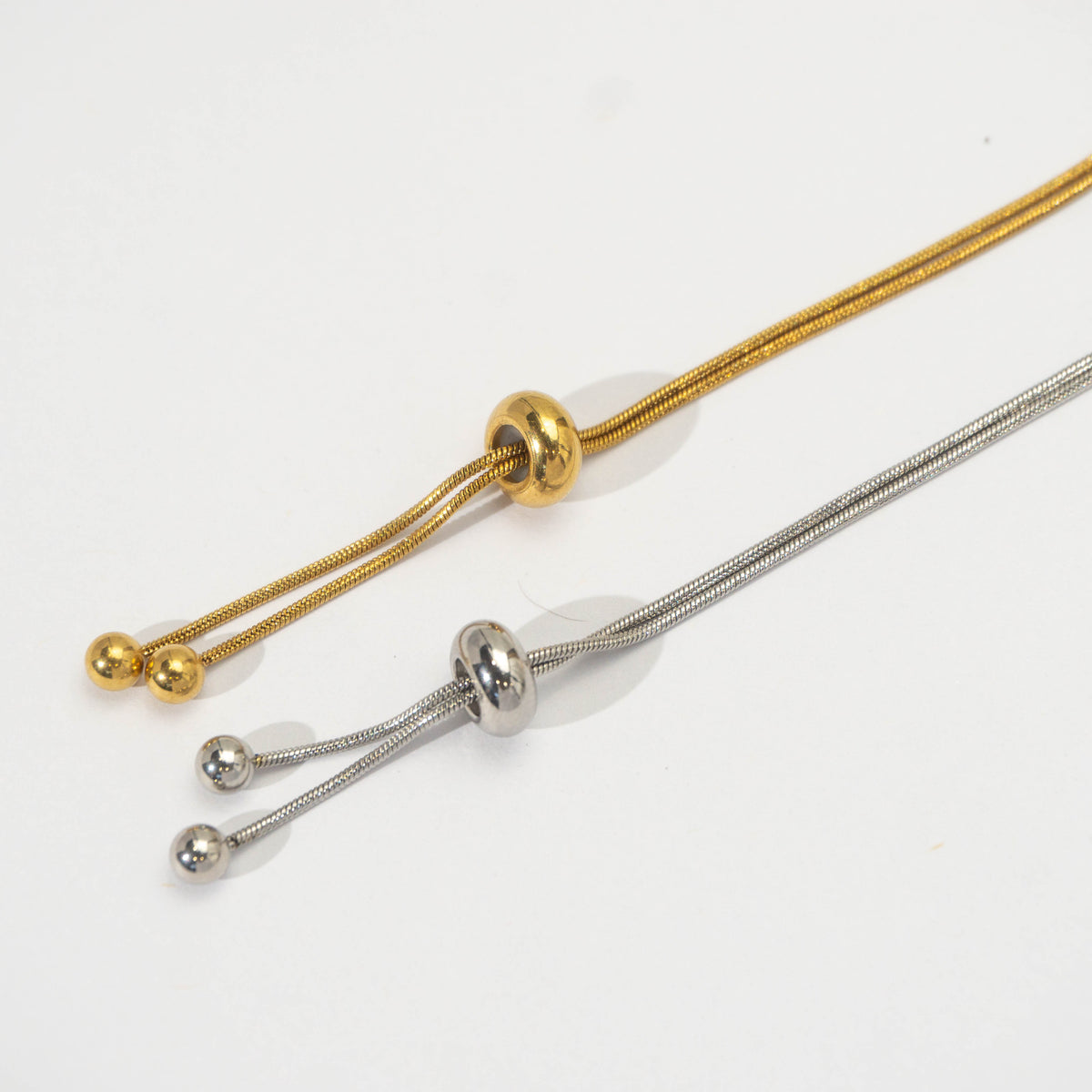 Snake Chain unfinished Adjustable Bracelet Daily Wear Stainless Steel PVD Gold Plated Rantai Gelang Serut Hypoallergenic