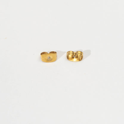 ZOLVEN - (5 pair) Earring back Stopper Metal DIY Stainless Steel PVD Gold Plated Penahan Anting Hypoallergenic