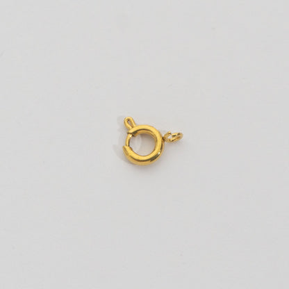 (9mm) 5pcs Mini Round Clasp DIY Stainless Steel PVD Gold Plated Pengait Bulat Hypoallergenic