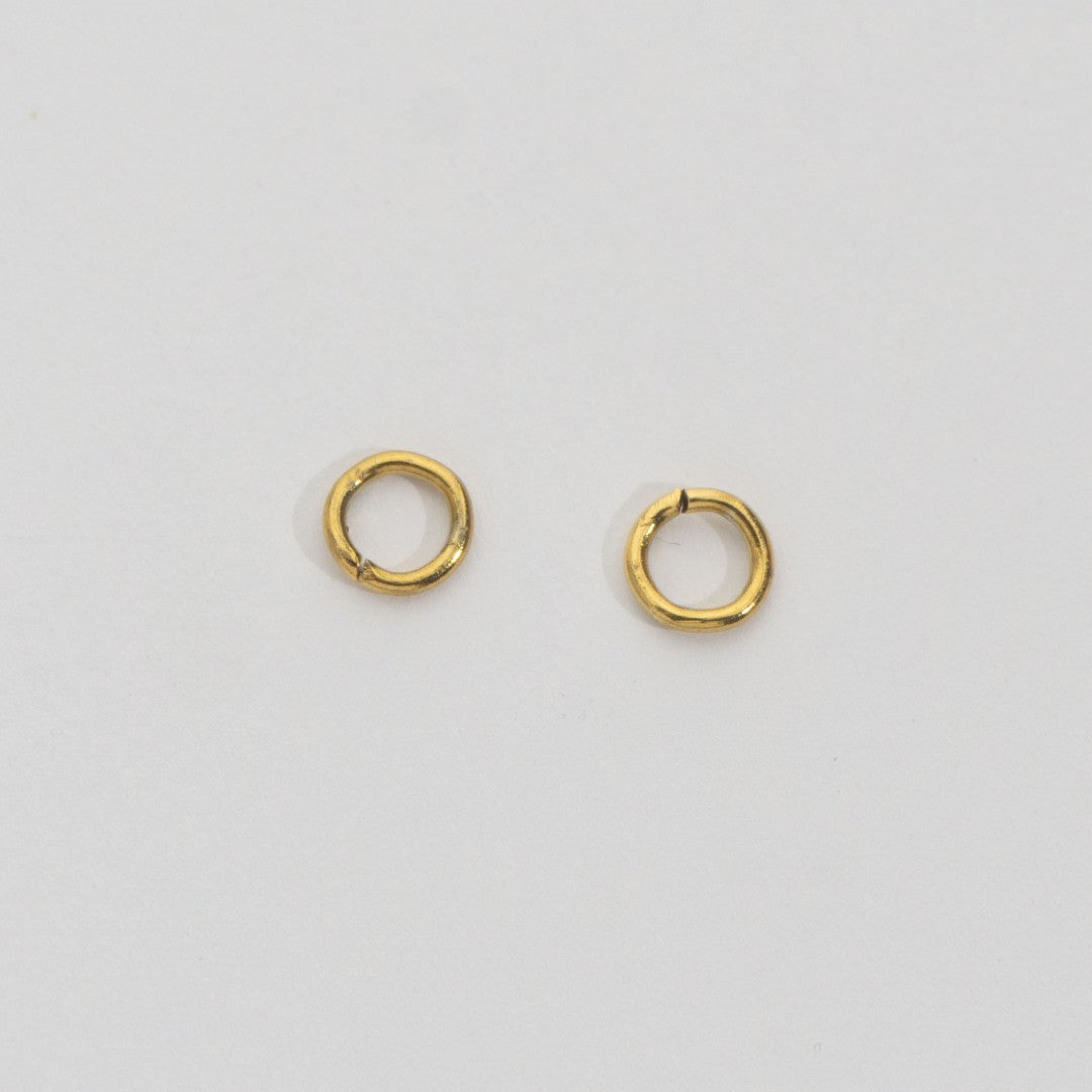 (20 pcs) 6mm Jump Ring O DIY Stainless Steel PVD Gold Plated Ring O bulat Hypoallergenic