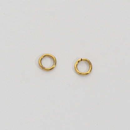 (20 pcs) 6mm Jump Ring O DIY Stainless Steel PVD Gold Plated Ring O bulat Hypoallergenic