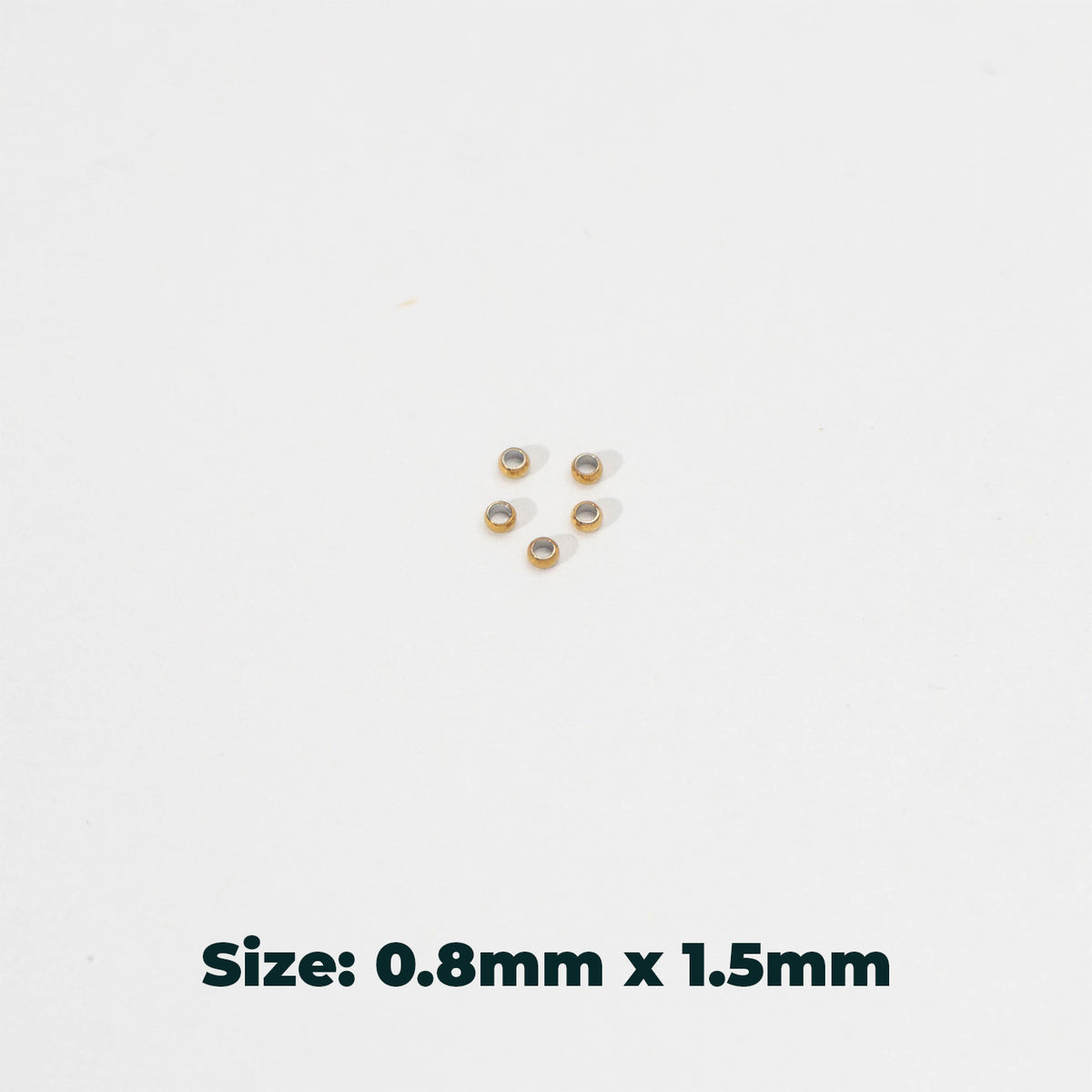 (1Gram) Crimp beads Stopper For DIY Jewelry Accessories Making Stainless Steel PVD Gold Plated Merica Bulat Hy