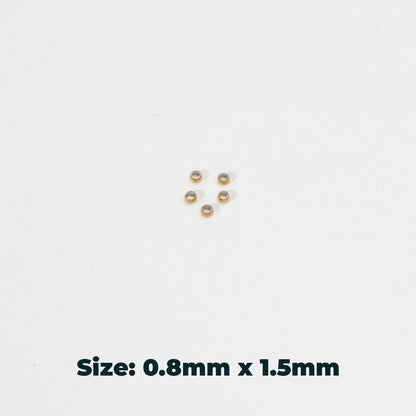 (1Gram) Crimp beads Stopper For DIY Jewelry Accessories Making Stainless Steel PVD Gold Plated Merica Bulat Hy