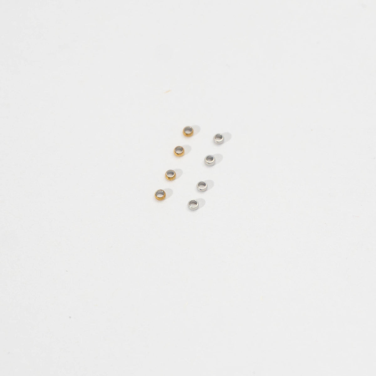 (1Gram) Crimp beads Stopper For DIY Jewelry Accessories Making Stainless Steel PVD Gold Plated Merica Bulat Hy