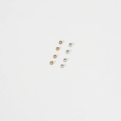 (1Gram) Crimp beads Stopper For DIY Jewelry Accessories Making Stainless Steel PVD Gold Plated Merica Bulat Hy