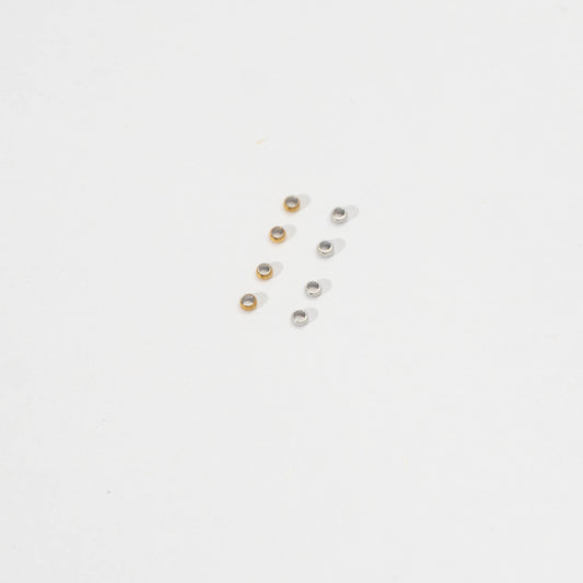 (1Gram) Crimp beads Stopper For DIY Jewelry Accessories Making Stainless Steel PVD Gold Plated Merica Bulat Hy