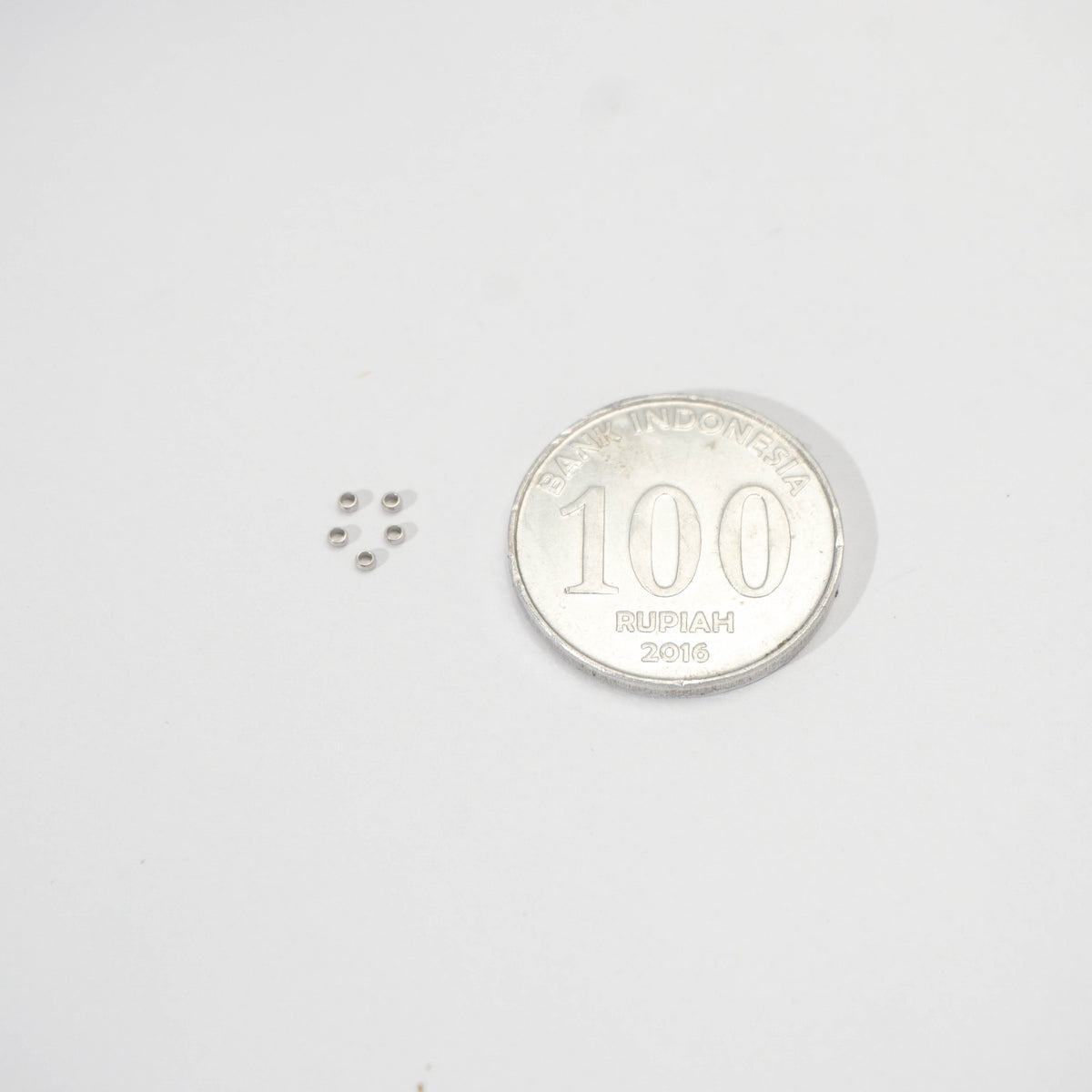 (1Gram) Crimp beads Stopper For DIY Jewelry Accessories Making Stainless Steel PVD Gold Plated Merica Bulat Hy