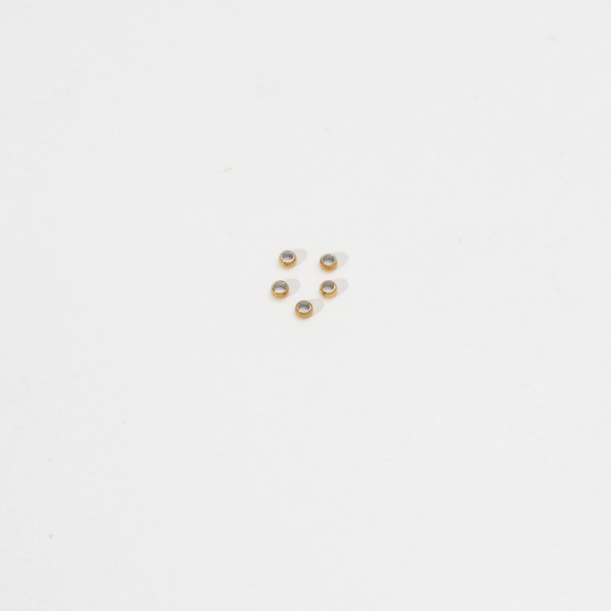 (1Gram) Crimp beads Stopper For DIY Jewelry Accessories Making Stainless Steel PVD Gold Plated Merica Bulat Hy