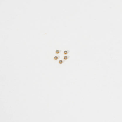 (1Gram) Crimp beads Stopper For DIY Jewelry Accessories Making Stainless Steel PVD Gold Plated Merica Bulat Hy