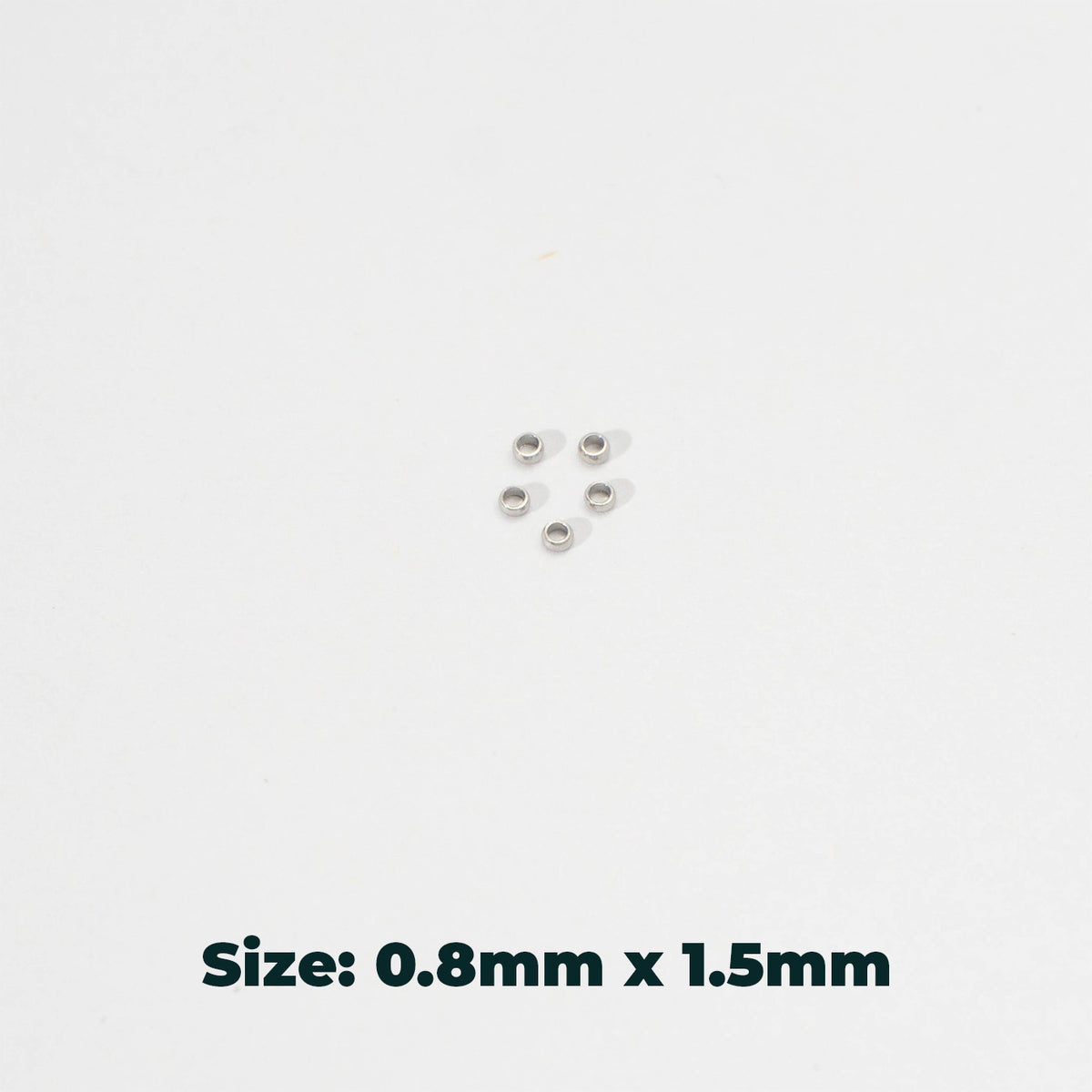 (1Gram) Crimp beads Stopper For DIY Jewelry Accessories Making Stainless Steel PVD Gold Plated Merica Bulat Hy