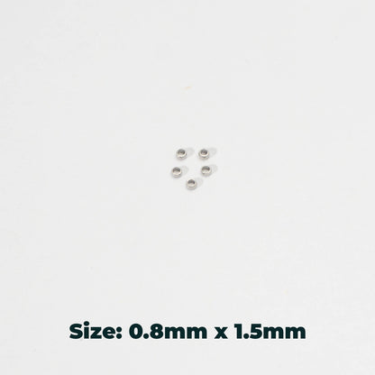 (1Gram) Crimp beads Stopper For DIY Jewelry Accessories Making Stainless Steel PVD Gold Plated Merica Bulat Hy
