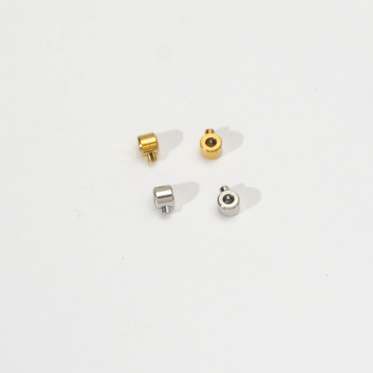 (10pcs) 4mm Cord beads Stopper DIY Stainless Steel PVD Gold Plated Stopper Merica Hypoallergenic