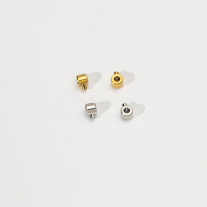 (10pcs) 4mm Cord beads Stopper DIY Stainless Steel PVD Gold Plated Stopper Merica Hypoallergenic