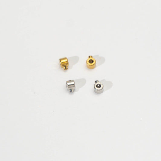 (10pcs) 4mm Cord beads Stopper DIY Stainless Steel PVD Gold Plated Stopper Merica Hypoallergenic