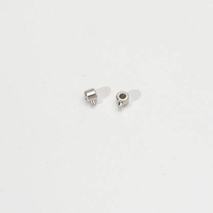 (10pcs) 4mm Cord beads Stopper DIY Stainless Steel PVD Gold Plated Stopper Merica Hypoallergenic