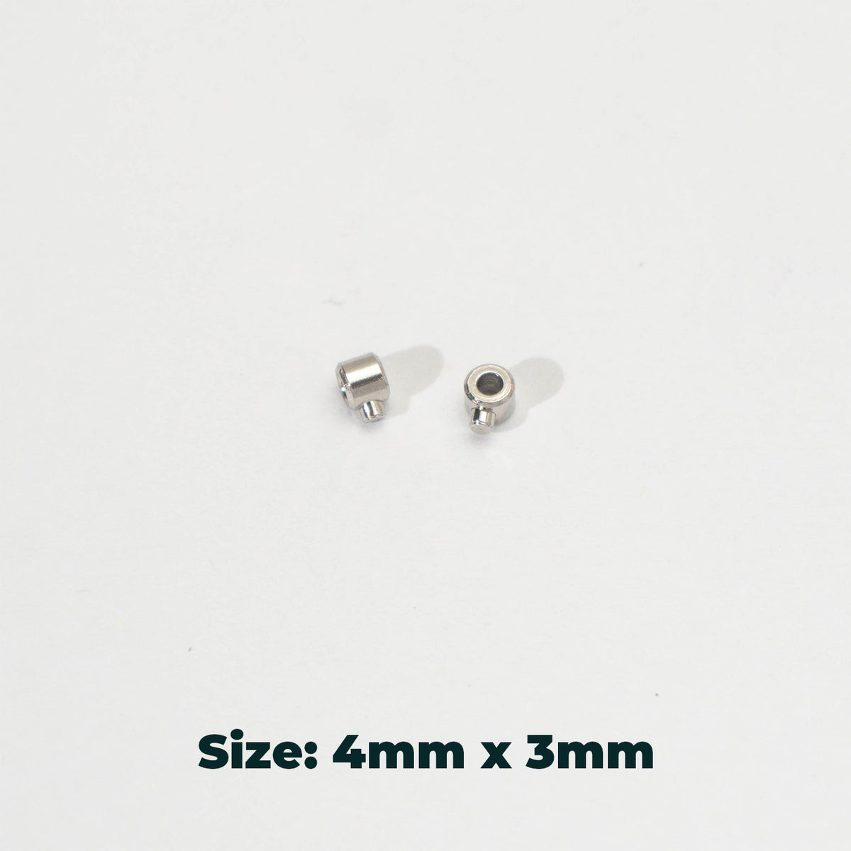 (10pcs) 4mm Cord beads Stopper DIY Stainless Steel PVD Gold Plated Stopper Merica Hypoallergenic