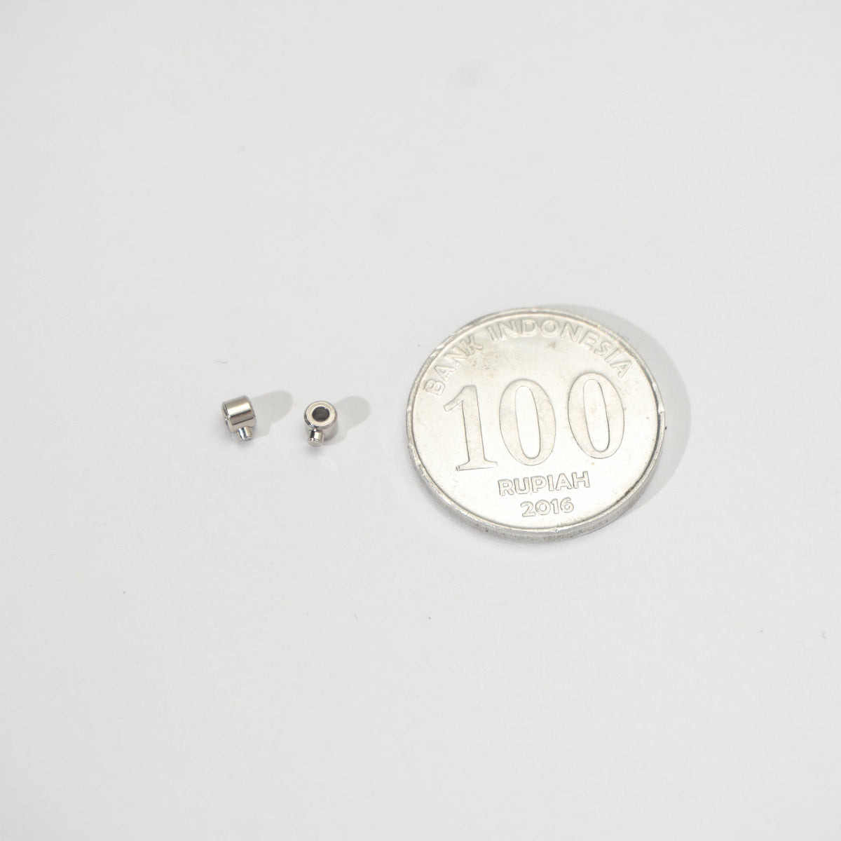 (10pcs) 4mm Cord beads Stopper DIY Stainless Steel PVD Gold Plated Stopper Merica Hypoallergenic