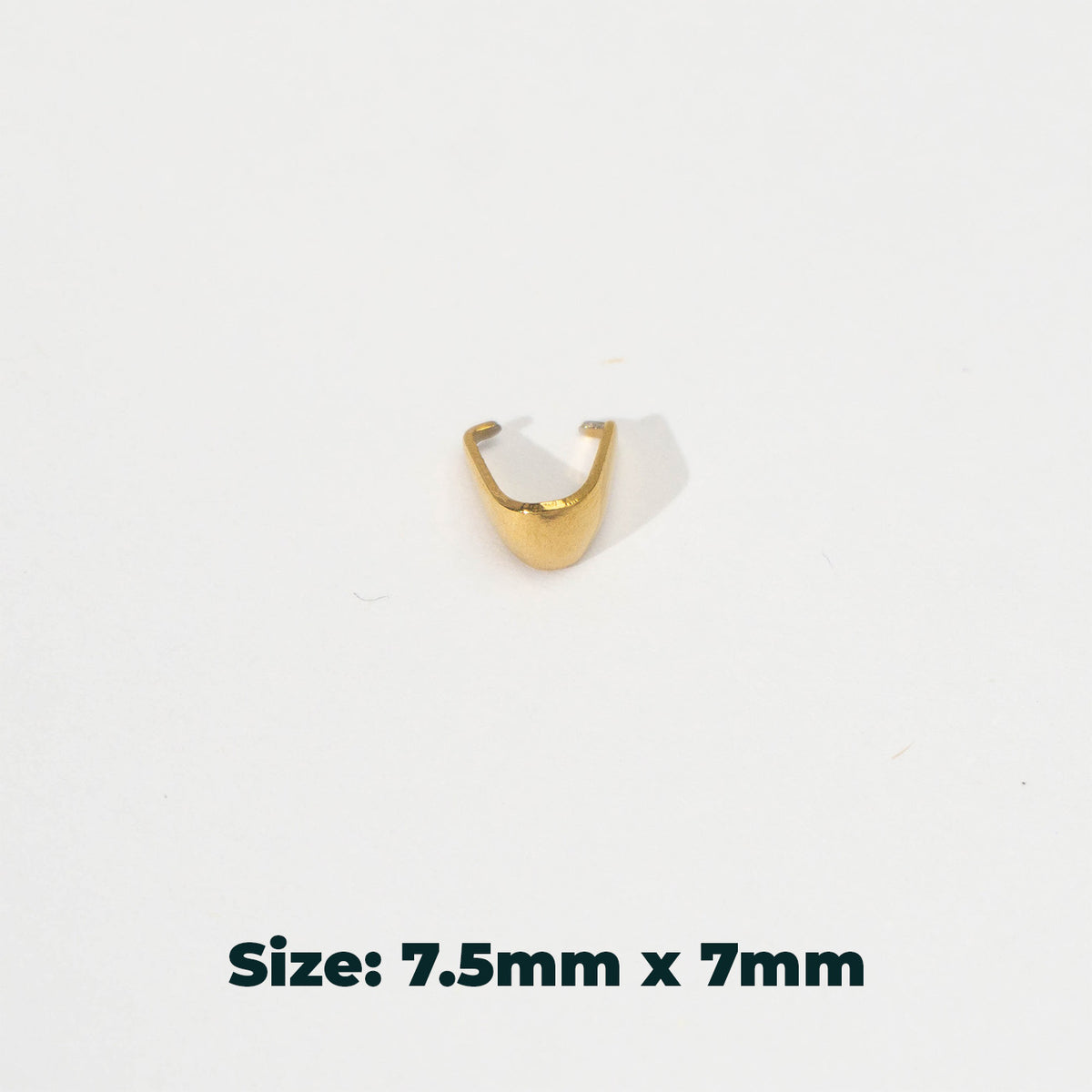 ZOLVEN - (5 pcs) Minimalist Pendant Hook DIY Stainless Steel PVD Gold Plated Pengait Liontin Hypoallergenic