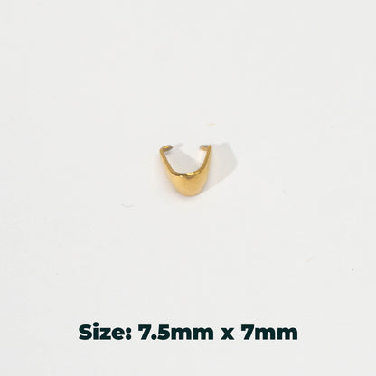 ZOLVEN - (5 pcs) Minimalist Pendant Hook DIY Stainless Steel PVD Gold Plated Pengait Liontin Hypoallergenic