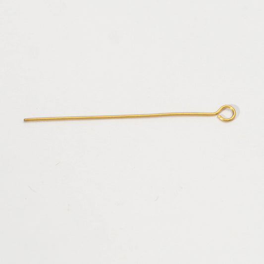 (50pcs) Minimalist Eye Pins DIY Stainless Steel PVD Gold Plated Paku 9 Hypoallergenic