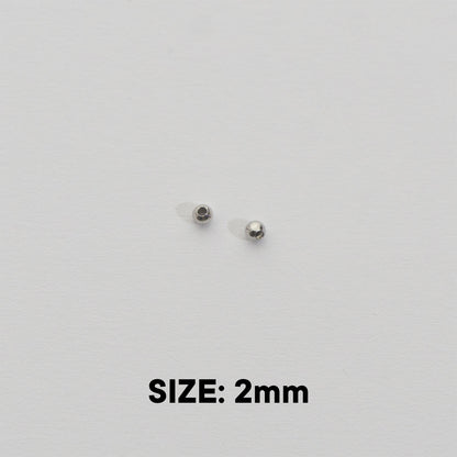 50pcs Round Spacer Beads DIY Stainless Steel PVD Gold Plated Manik Hypoallergenic