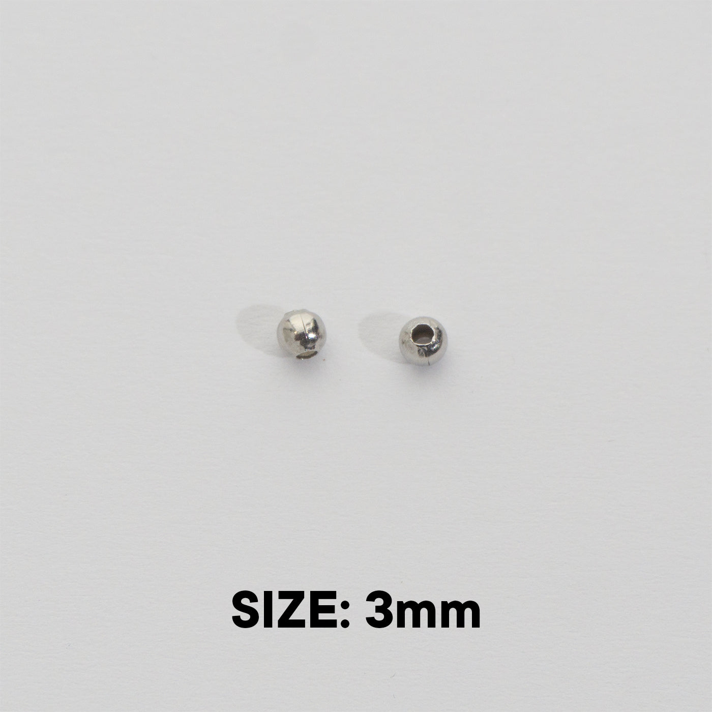 50pcs Round Spacer Beads DIY Stainless Steel PVD Gold Plated Manik Hypoallergenic