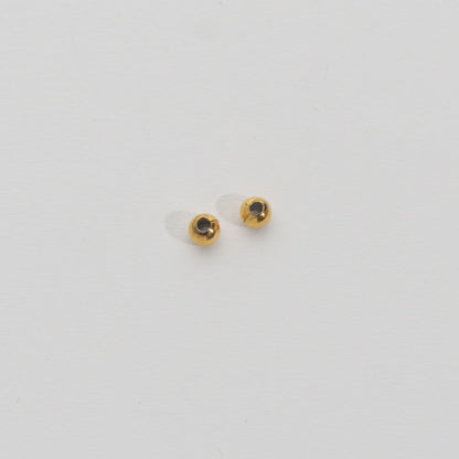 50pcs Round Spacer Beads DIY Stainless Steel PVD Gold Plated Manik Hypoallergenic