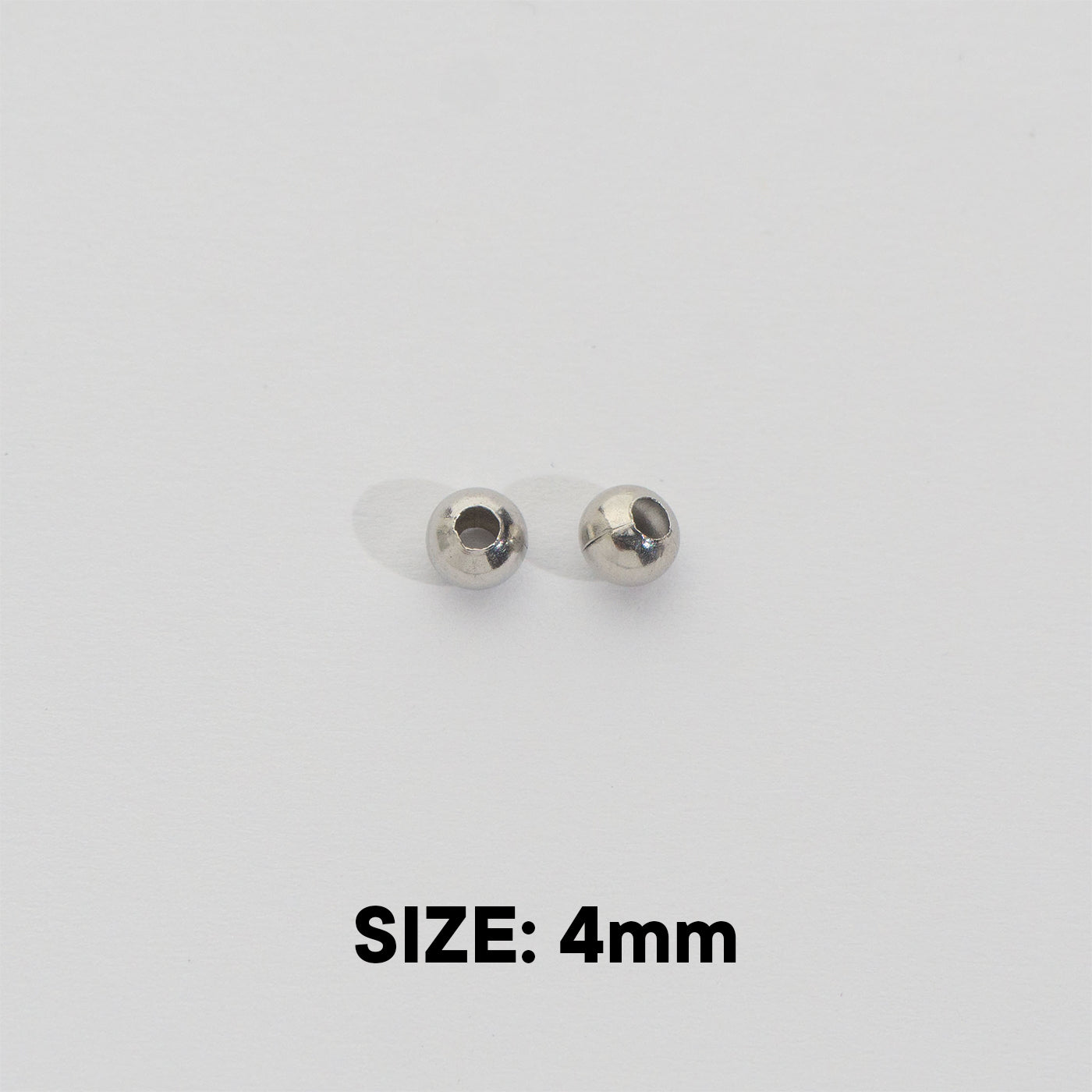 50pcs Round Spacer Beads DIY Stainless Steel PVD Gold Plated Manik Hypoallergenic