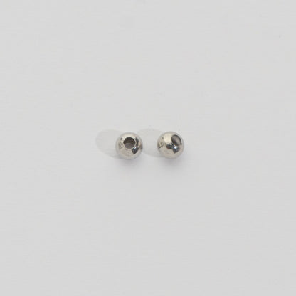 50pcs Round Spacer Beads DIY Stainless Steel PVD Gold Plated Manik Hypoallergenic